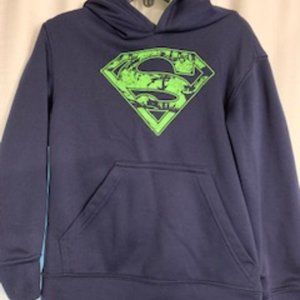 2/$20 Dc Comics Superman 4/5 Navy Hoodie